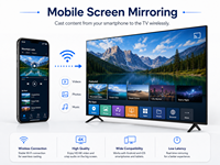 Televisor Inteligente Android 4K de 85 Pulgadas con Pantalla LED Grande, HDR, WiFi y Función de Duplicación de Pantalla para Cine en Casa y Sala de Estar