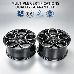 Rines de Aleación FLowtone para Modificación de Automóviles, 17 Pulgadas, con Remaches, 5 Birlos, Borde Mecanizado, Diseño de Trébol de Cuatro Hojas, Todoterreno - Product Image 4