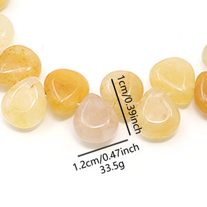 Pierre précieuse naturelle sculptée 10x12mm, motif fleur et <span class=keywords><strong>feuille</strong></span>, perle <span class=keywords><strong>de</strong></span> cristal dispersée pour accessoires <span class=keywords><strong>de</strong></span> bijoux, artisanat DIY, décoration spirituelle - Product Image 2