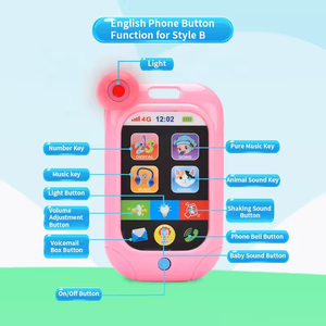 Pantalla táctil Juguetes educativos para edades tempranas Musical Inglés Teléfono móvil Bebé Teléfono Juguete para niños - Product Image 3