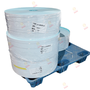 Etiqueta Autoadhesiva Térmica Directa en Rollo <span class=keywords><strong>Jumbo</strong></span>, Pegamento Termofusible/Refrigerable/Removible, Colores Blanco/Amarillo/Azul, Papel Glassine de Grado Alimenticio - Product Image 2