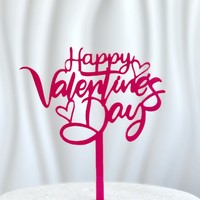 Ins Style Happy Valentine's Day acrylique cake topper accessoires de décoration de gâteau valentine cake toppers
