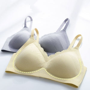 บราไร้โครงแบบไร้ตะเข็บ ลายพิมพ์ลาเท็กซ์ ผ้าถัก ระบายอากาศได้ดี เป็นมิตรกับสิ่งแวดล้อม ช่วยยกกระชับ เหมาะสำหรับผู้หญิง - Product Image 4