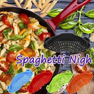 Passoire en silicone personnalisée égouttoir Gadgets de cuisine passoire à pâtes à clipser pour utilisation en cadeau - Product Image 6