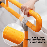 Barre d'appui de sécurité antidérapante pliable lumineuse bain douche barres d'appui en forme de U Handicap bain toilette barre d'appui