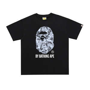 2026 1:1 Yüksek Kaliteli Harfli Baskılı Bathing Ape Tişört Moda Tasarımcı <span class=keywords><strong>T</strong></span>-Shirt Erkek Trend Baskılı Bapees Tişört - Product Image 2