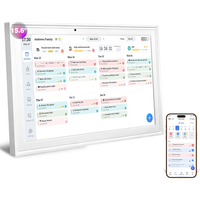 Calendrier familial numérique ABS 15,6 pouces, organisateur intelligent tout-en-un, cadre photo, montage mural en cuisine, écran tactile, compatible Wi-Fi