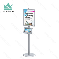 Support de kiosque de tablette Android modulaire de centre commercial LSF04-C pour iPad support de kiosque antivol avec support de brochure présentoir de tablette de plancher
