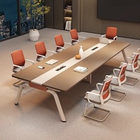 Meubles de bureau haut de gamme, table de réunion en aluminium sur mesure pour salle de réunion