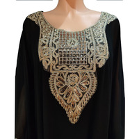 Abaya Musulmane Grande Taille pour Femme, Style Brodé en Dentelle, Été, Populaire, Adaptée aux Marchés International (Afrique, Moyen-Orient, Europe, Amérique)