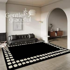 Tapis rectangulaire à imprimé animal, doux et élégant, en polyester, résistant aux taches, pour la décoration de salon et de la maison - Product Image 4