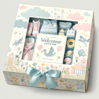 Scatola custom di lusso per bambini scatola di cartone riutilizzabile design regalo per bambini set regalo per neonato cassetto scatola ricordo