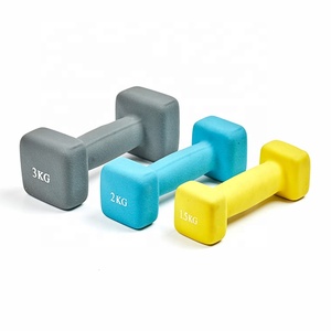 Haltères carrés colorés durables et confortables en fonte recouverts de néoprène pour l'entraînement musculaire des femmes, vente en gros, 0,<span class=keywords><strong>5</strong></span>-<span class=keywords><strong>5</strong></span> <span class=keywords><strong>kg</strong></span> - Product Image 1