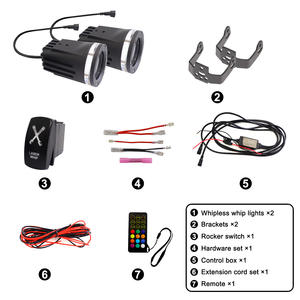 Whipless Whip Lights W/Switch & Remote Whipless Pods RGBW Antena de luz LED Laser Whip Lights para SXS UTV ATV RZR Truck Boat - Product Image 6