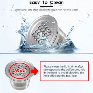 Cápsulas Reutilizables de Acero Inoxidable 304 de Alta Calidad para Cafetera <span class=keywords><strong>NESPResso</strong></span>, 1 Cápsula, Sabor Dulce, Recargables, en Oferta - Product Image 5