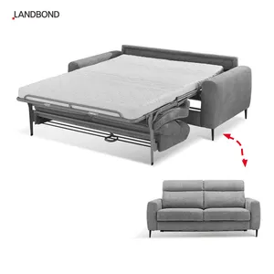 Proveedor de Foshan, sofá cama de tela moderno con colchón, sofá plegable de 3 plazas para sala de estar, sofá para apartamento e interior