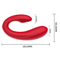 Vibrateur médical silencieux à double moteur en silicone en forme de U, portable, contrôlable par application, stimulateur clitoridien et du point G, jouet sexuel pour femmes