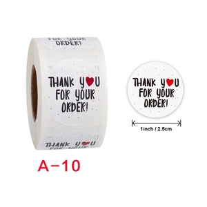 Adesivi fatti a mano al forno con adesivo d'amore grazie per il tuo ordine adesivi etichetta sigillante bianca - Product Image 3