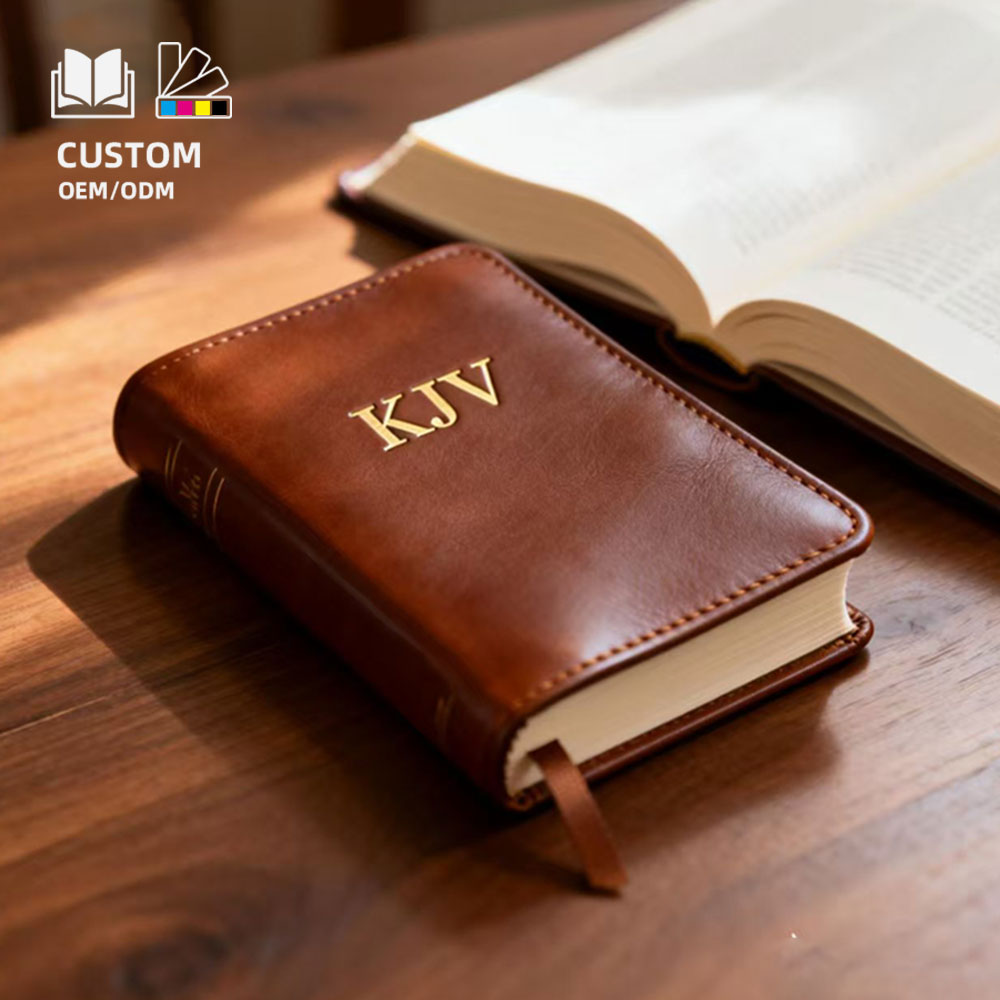 Custom Hardcover Bible Printing Service With Leather Cover For Self Publishing Professional Offset Book Printing Factory