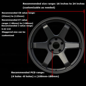 عجلات سيارات ZW فاخرة سوداء غير لامعة لسيارات BMW M3، مصنوعة من سبائك الألومنيوم 6061، مقاس 17 و20 و18 و19 بوصة، 22×12، مقعرة ومخصصة، 5×112 و5×120 - Product Image 3