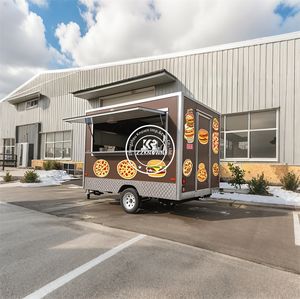 Remorque à pizza mobile, Vitrine de concession, Commerce de rue, Camion de restauration pour tacos, burgers, BBQ, pâtisseries, Chariot à hot-dogs - Product Image 4