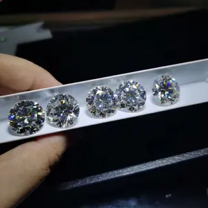Doppi gioielli 3.8mm 4mm 4.5mm 5mm diamante reale rotondo pietra sciolta gioielleria raffinata diamante Gra Moissanite