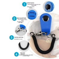 Kit d'entraînement ergonomique léger pour chien avec clicker multicolore et sangle de poignet