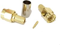 Conector de crimpado RF coaxial SMA macho para cable RG58