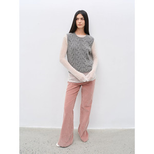 "เส้นทางสู่ความโดดเด่น" กางเกงขายาวทรงบานผ้าลูกฟูกทรงสลิมสไตล์เรโทรโมเดิร์นอเนกประสงค์ - Product Image 1