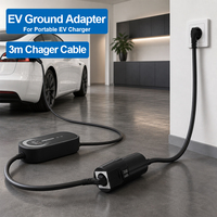 Adaptateur de mise à la terre pour VE pour la recharge à domicile ou au garage, solution de chargeur VE sans mise à la terre, 16A 3.6kW portable