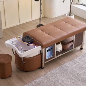 QuM Salon Sink Thai Lay Down Hair Washing Massage <b>Chair</b> <b>Shampoo</b> Bed Head Spa Bed and Moxibustion Massage Bed - Product Image 1