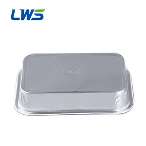 LWS-A158 Penerbangan Casserole Aluminium Inflight Wadah Foil Katering dengan Tutup Baki Foil Sekali Pakai untuk Makanan