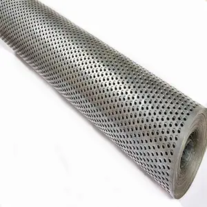 O shape hole size 5mm T distance 7.5mm Perforated Metal Mesh Roll Building Material for Structural Support and Ventilation