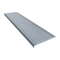 Nez de marche blanc antidérapant en carbure de silicium, marches d'escalier en aluminium, bordure d'escalier, bordure métallique en forme de nez de bœuf pour escalier