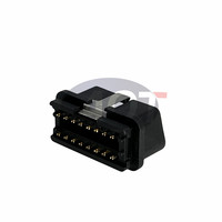 Conector OBD-2 AOTAI de 16 Pines, Tipo B J1962, 24V, Lector de Códigos Macho con Pines en Ángulo Recto para Todos los Autos
