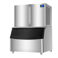 Machine à glace commerciale modèle MK-1000 personnalisée pour une production élevée de 1 tonne (1000 kg) de glace en cubes avec stérilisation par lumière bleue