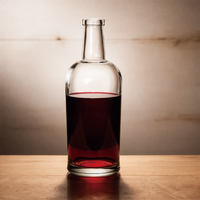 Botol Kaca Embos Khusus Distillery (Bentuk Bulat/Hexagonal) untuk Tequila, Brandy, Whisky - Ukuran Dapat Disesuaikan (700ml-1400ml)