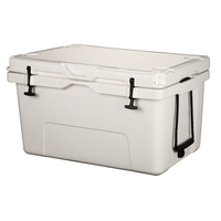 Glacière portable rotomoulée 60L avec logo personnalisé, grande taille, pour la pêche, le camping, le stockage alimentaire, le vin et les canettes