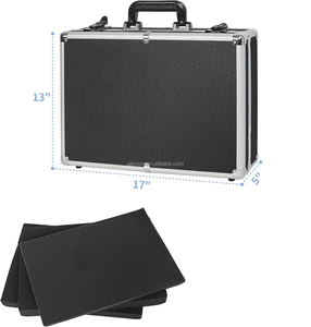 Hộp đựng đồ cứng bằng nhôm cỡ lớn, có khóa, dùng để đựng máy ảnh, hộp đựng dụng cụ bằng nhôm có lót mút xốp tự lắp ráp - Product Image 3