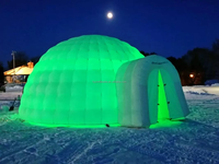Tente igloo gonflable à lumière LED igloo de jardin extérieur gonflable igloo dôme tente discothèque à vendre