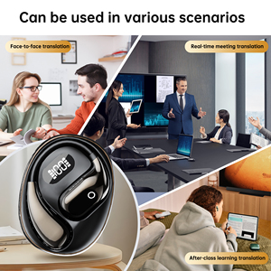 Chất lượng cao ai dịch bằng sáng chế HIFI chất lượng âm thanh không dây Earbuds 5.<span class=keywords><strong>4</strong></span> hiển thị kỹ thuật số enc điều khiển cảm ứng tai-clip IPX4 - Product Image 3