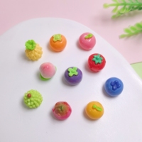 100 pièces de mini cabochons en résine 3D en forme de fruits, à dos plat, pour accessoires de téléphone, accessoires pour cheveux, bricolage, scrapbooking, décoration et artisanat