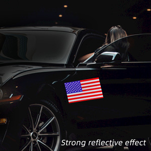 Autocollants réfléchissants <span class=keywords><strong>drapeau</strong></span> américain 5x3 pouces, lot de 3, imperméables et résistants aux UV pour véhicules - Product Image 2