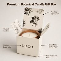 Boîtes d'emballage personnalisées en carton gaufré avec feuille d'or pour bougies et parfums