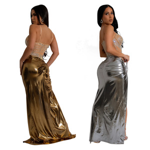 C6935 Vestido de perspectiva con abertura alta para mujer Moda Europea americana para fiesta Diario Transfronterizo AliExpress <span class=keywords><strong>Amazon</strong></span> Independent - Product Image 5