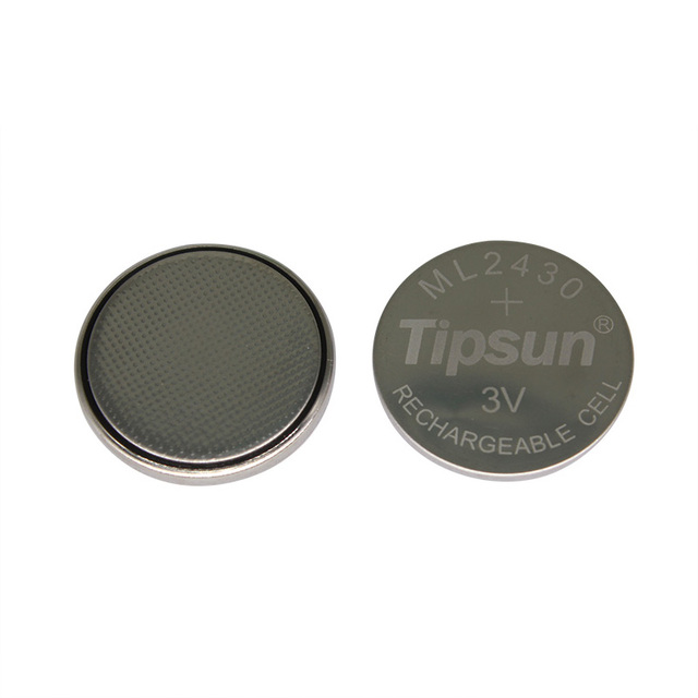 Rechargeable Lithium Coin Cells 3V ML2430 Battery With Solder Tabs Pins