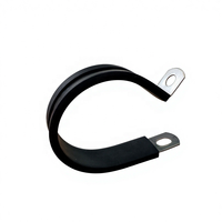 Collier de serrage à vis sans fin premium en acier inoxydable 316 avec revêtement en caoutchouc EPDM, 25 mm, pour applications chimiques et marines