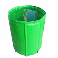 Baril de pluie pliable en PVC portable d'usine avec couvercle en maille pour la collecte d'eau de pluie dans le jardin à domicile