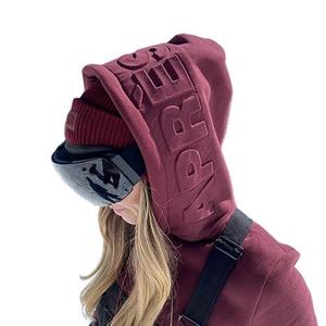 Yingling Custom 3D Embossed Autumn Print Hood Sweatshirt Hoodie 100% Cotton Heavy Weight Unisex <b>Pullover</b> OEM Design <b>Men</b> - Product Image 2
