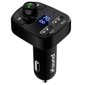 Music MP3 Player FM Transmitter Dual USB Fast Charger Car Kit Bluetooths Receiver